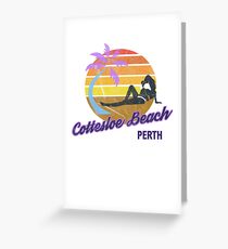 Cottesloe Beach Perth Western Australia Retro Surf T-Shirt Greeting Card