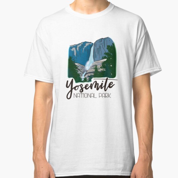 Yosemite National Park - Yosemite Falls Waterfall Mountain Valley Classic T-Shirt