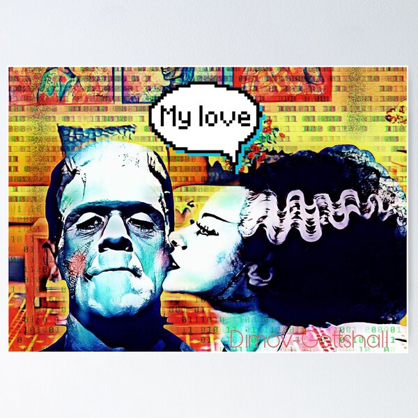 Item preview, Frankenstein and Bride monster love designed and sold by Edgot Emily Dimov-Gottshall.