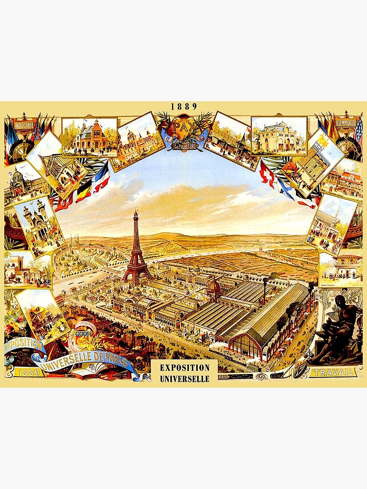 EXPOSITION UNIVERSELLE : Vintage 1889 Paris World Fair Print