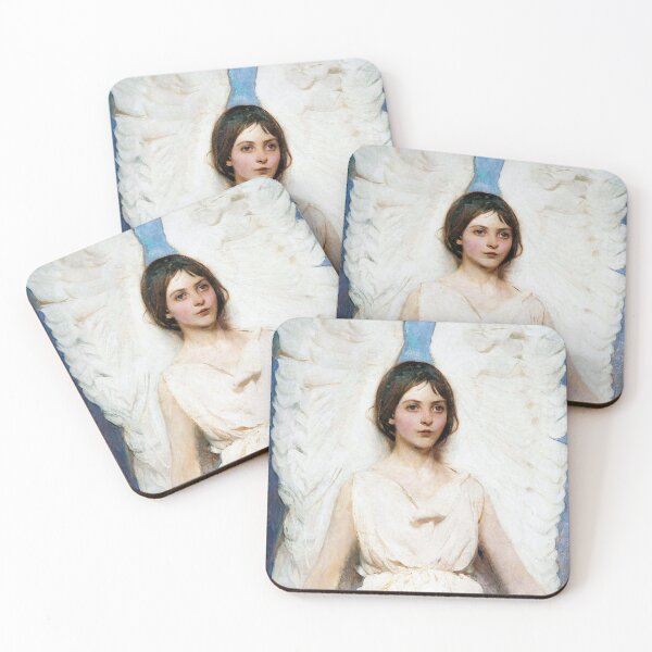 Item preview, Beautiful Angel With White Wings Antique art designed and sold by Glimmersmith.