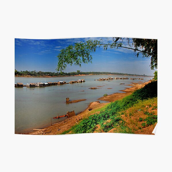 Vietnamese floating village in Cambodia Poster