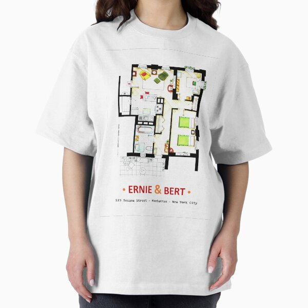Item preview, Floorplan of Ernie & Bert's apartment from Sesame St designed and sold by TV Floorplans & More.
