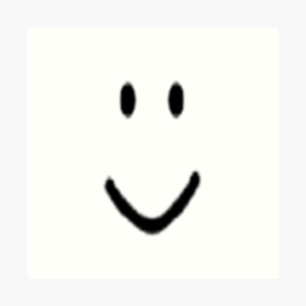 Roblox Default Noob Face Art Print - noob roblox images face