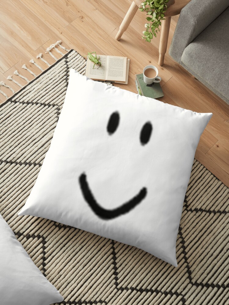 Roblox Default Noob Face Floor Pillow By Trainticket Redbubble - smile roblox default face