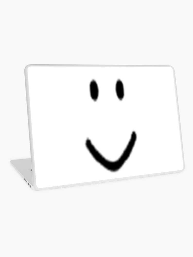Roblox Default Noob Face Laptop Skin By Trainticket Redbubble - how to get free faces on roblox mac