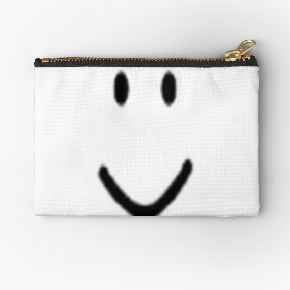 Roblox Default Noob Face Zipper Pouch By Trainticket Redbubble - floaty face oo roblox