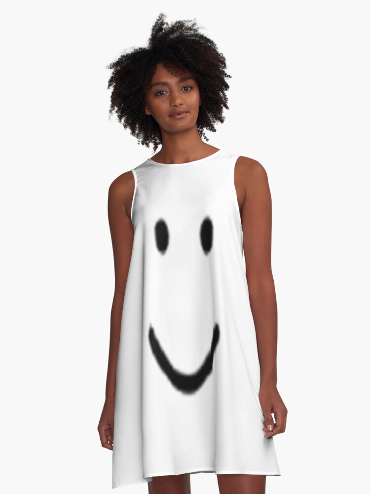 Roblox Default Noob Face A Line Dress By Trainticket Redbubble - roblox default girl