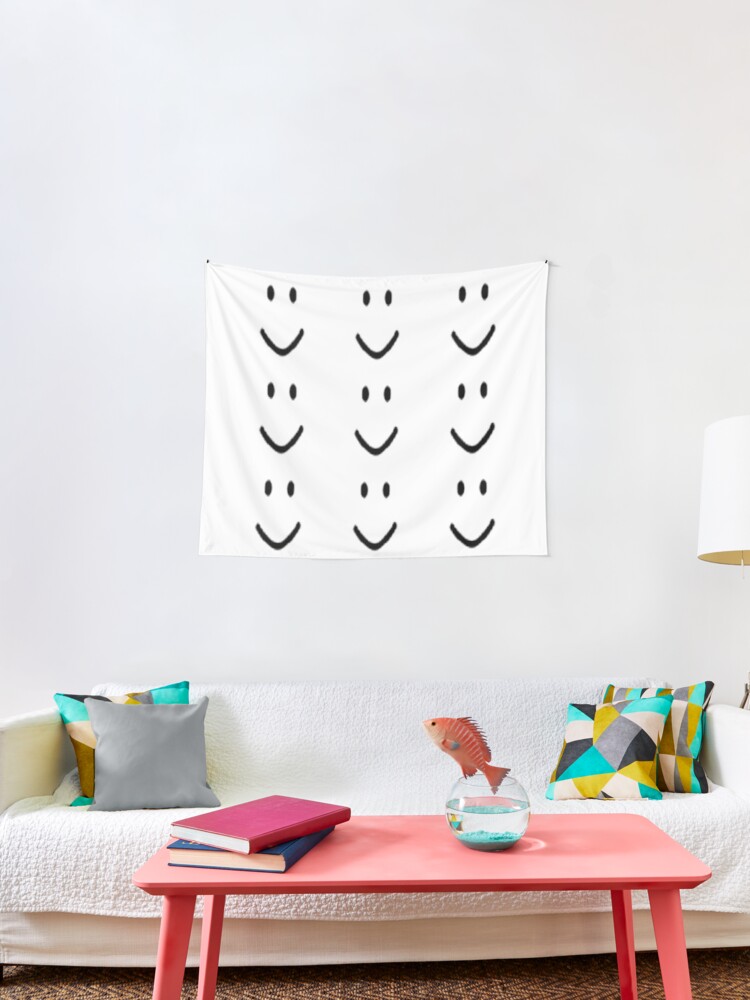 Roblox Default Noob Face Tapestry By Trainticket Redbubble
