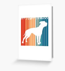 Vintage Retro American Bulldog Greeting Card