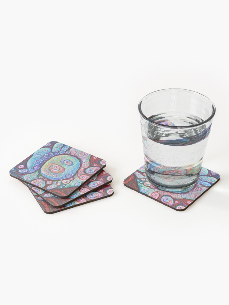 Alternate view of #DeepDream Ice Coasters (Set of 4)