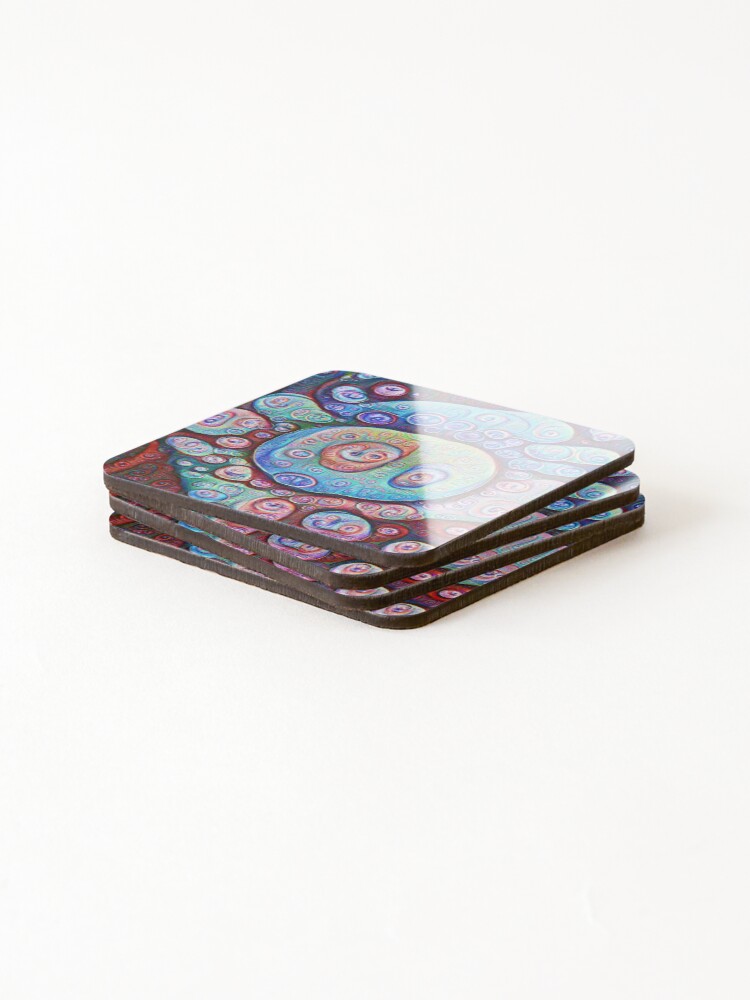 Alternate view of #DeepDream Ice Coasters (Set of 4)