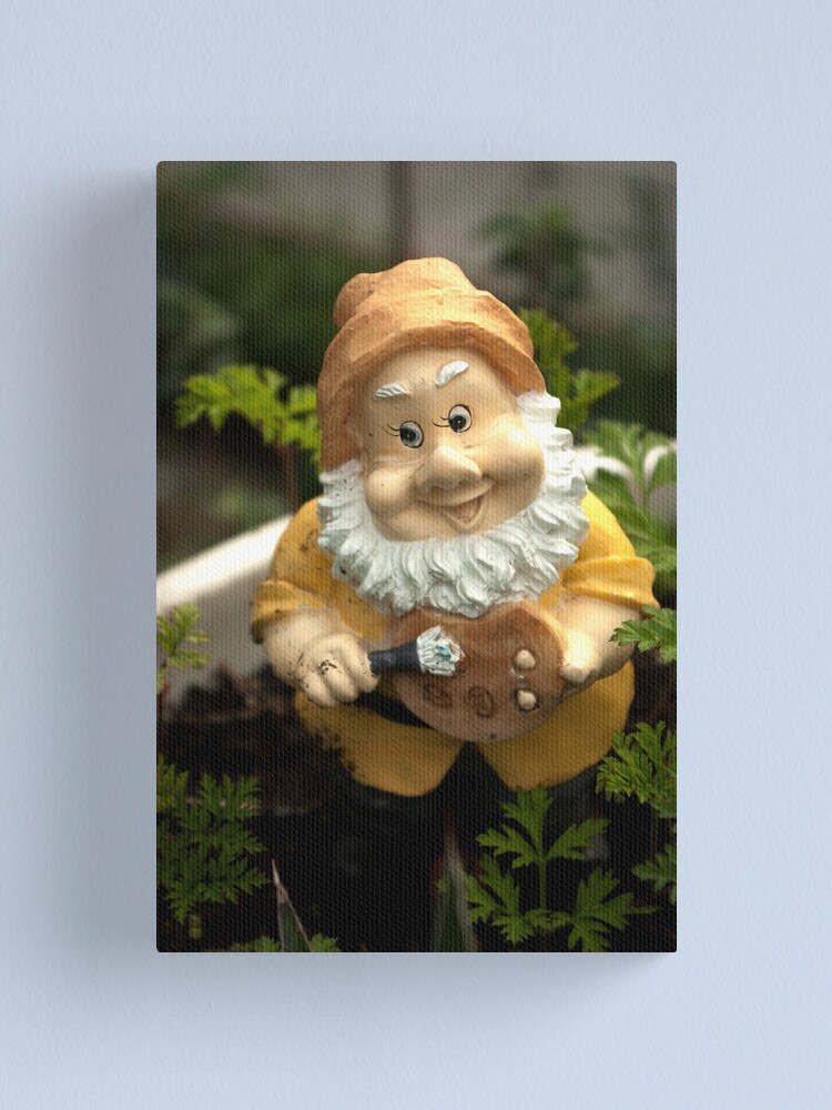 Alternate view of Painty the Garden Gnome Canvas Print