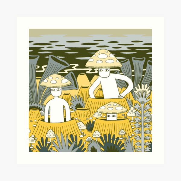 Mushroom Men Art Print