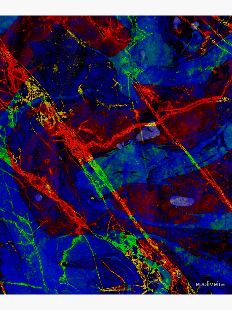 Colorful Red Blue Marble Pattern by epoliveira