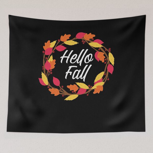Item preview, Hello Fall Thanksgiving Leaves Halloween Design designed and sold by SpiritWestDesig.