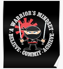 Motivational Gifts Motivation Warrior Mindset Shirt Poster