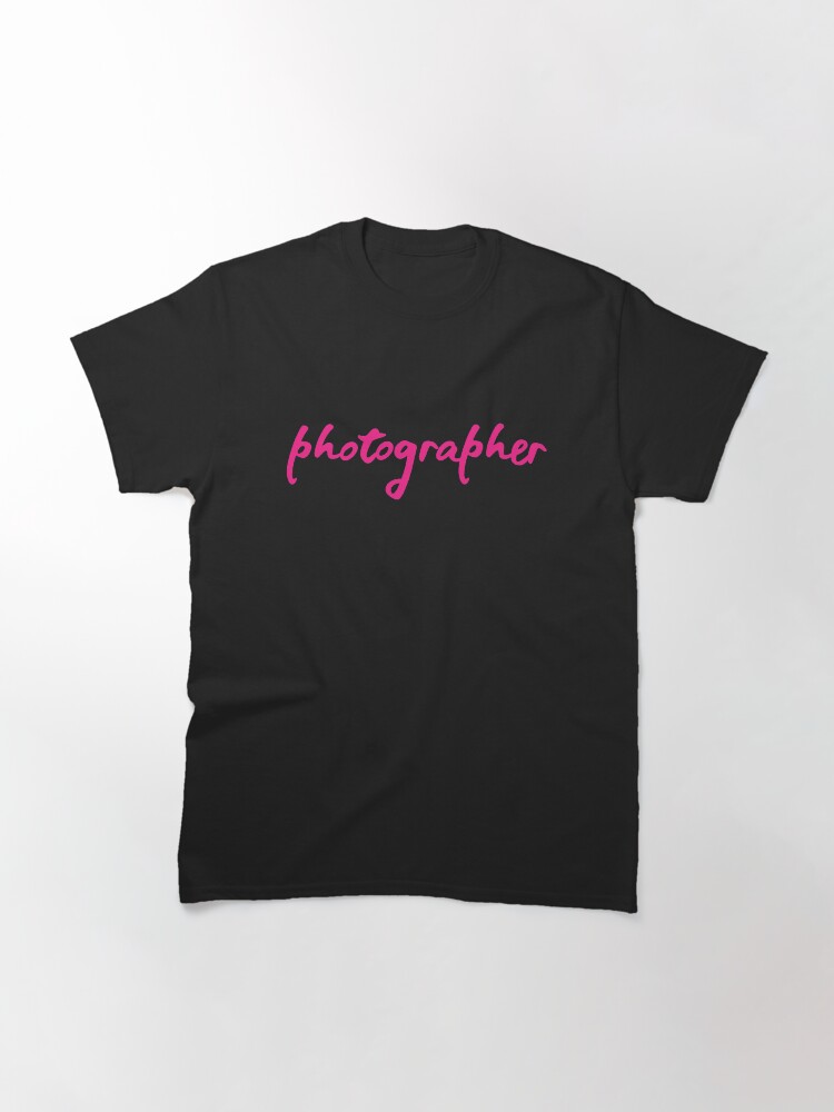 Alternate view of Photographer Pink Script Classic T-Shirt