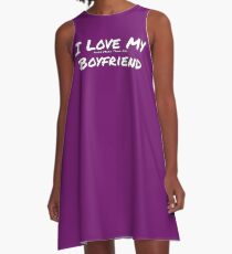 I Love My 'Dogs More Than My' Boyfriend A-Line Dress