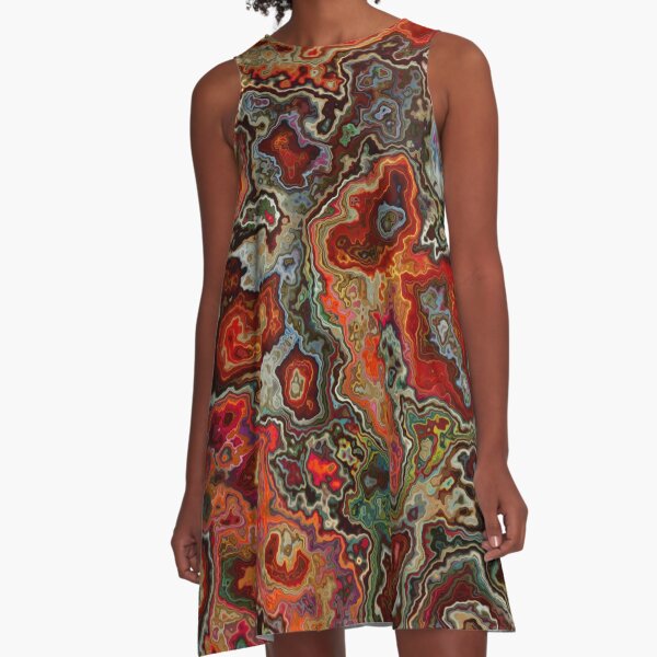 Blood Geode A-Line Dress