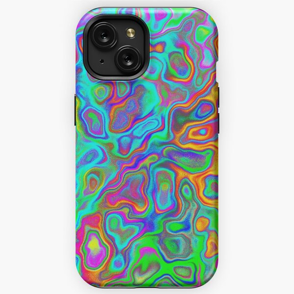 Pink Neon Holographic Rectangular iPhone Case