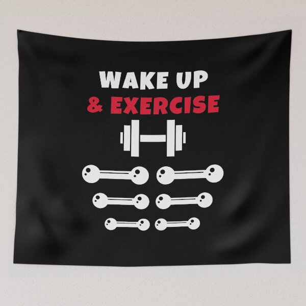 Item preview, Wake up and Exercise Tshirt DUMBBELLS designed and sold by we1000.