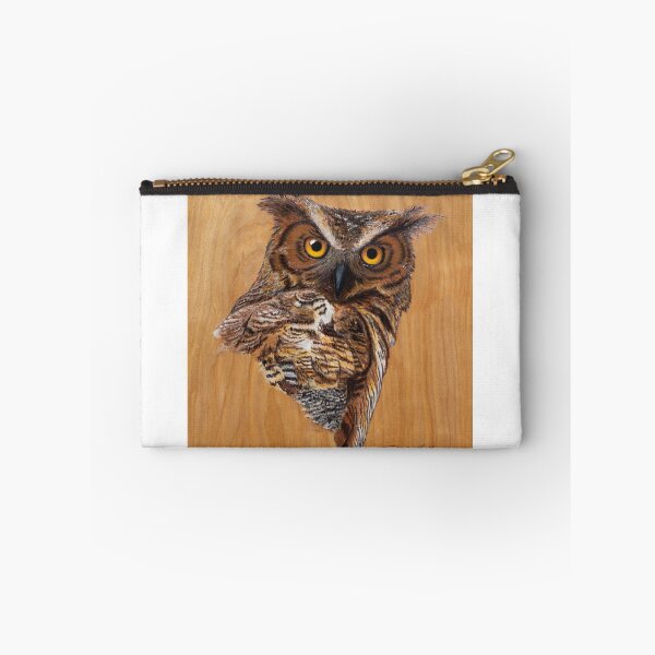 Item preview, Original Painting & Pyrography on Wood, Great Horned Owl, Painted Pyrography, Wood Burning, Wildlife Art Prints, Colored Wood Burning designed and sold by littrellart.