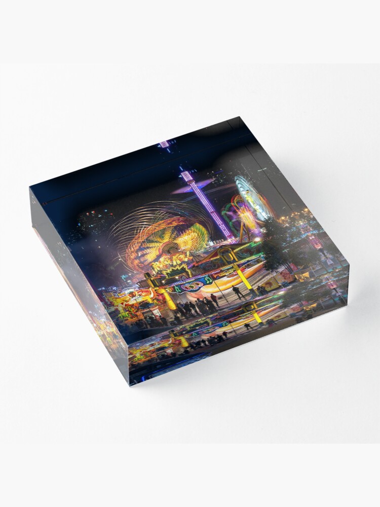Alternate view of Fairground Attraction (diptych - left side) Acrylic Block