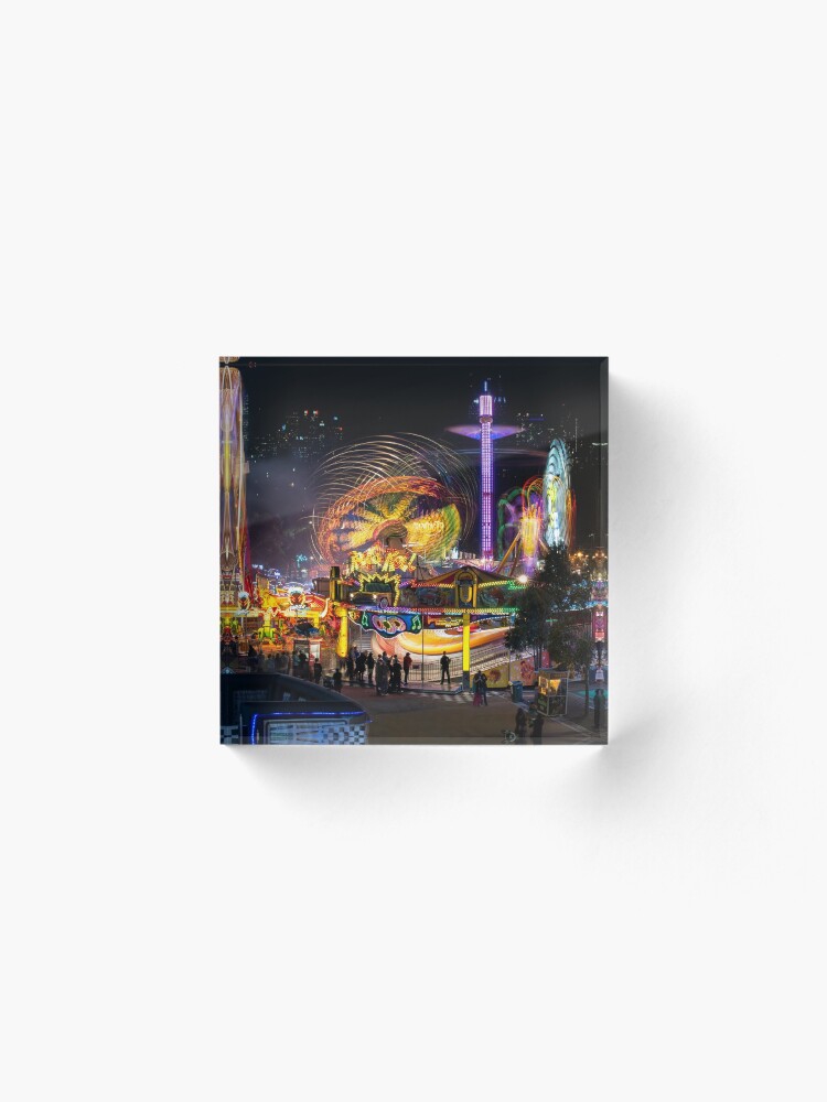 Alternate view of Fairground Attraction (diptych - left side) Acrylic Block