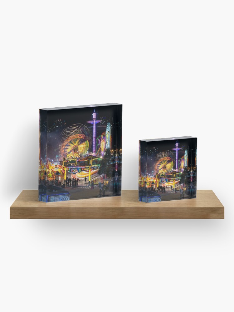 Alternate view of Fairground Attraction (diptych - left side) Acrylic Block