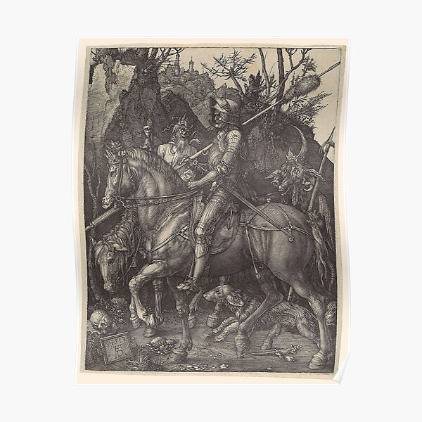 The Knight, Death and the Devil, by Albrecht Dürer, 1513 Poster