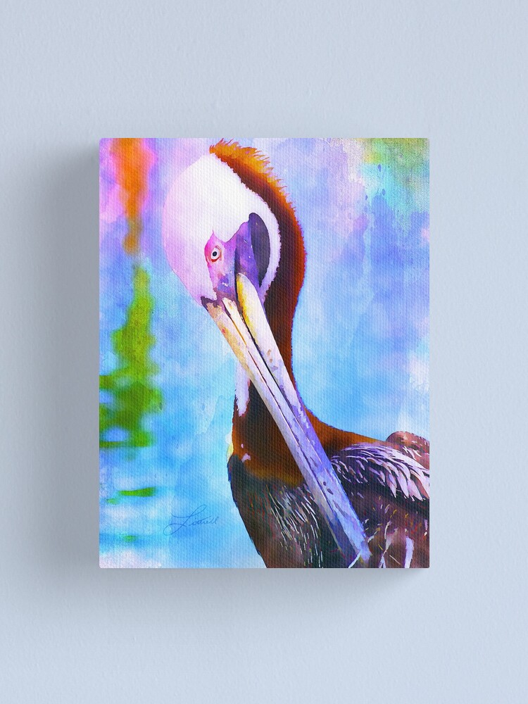 Bright Heron Bird Sketch II Wrapped Canvas Giclee Art Print Wall Art - Wall  Decor - Artwork