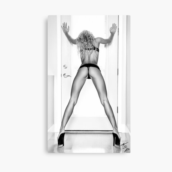 Fine Erotic Art Photography - Female Erotic Art - "Assume The Position - Modern Pinup" Featuring a Hot Sexy Blonde Bikini Model - Perfect Ass - Great Ass - Nice Ass Canvas Print