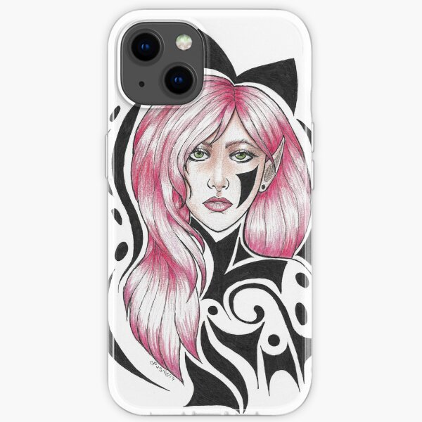 Pink and Black iPhone Soft Case