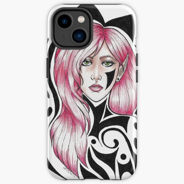 Pink and Black iPhone Tough Case