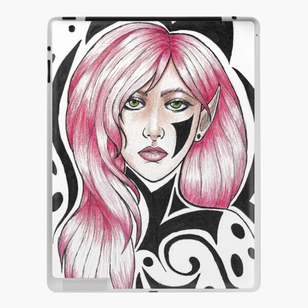 Pink and Black iPad Skin
