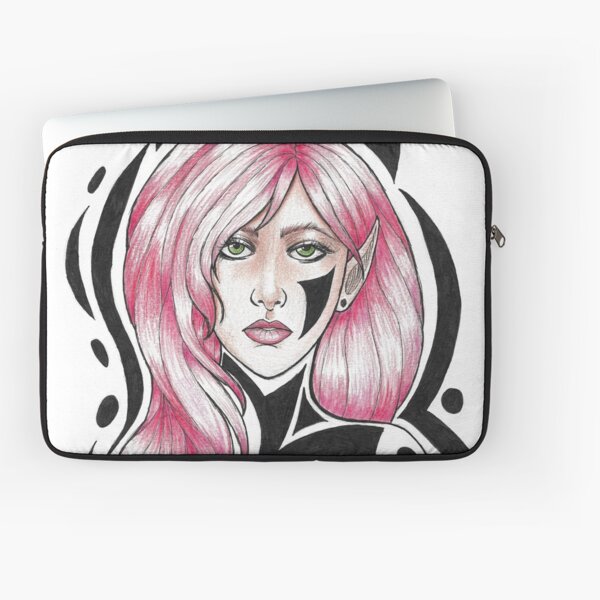 Pink and Black Laptop Sleeve