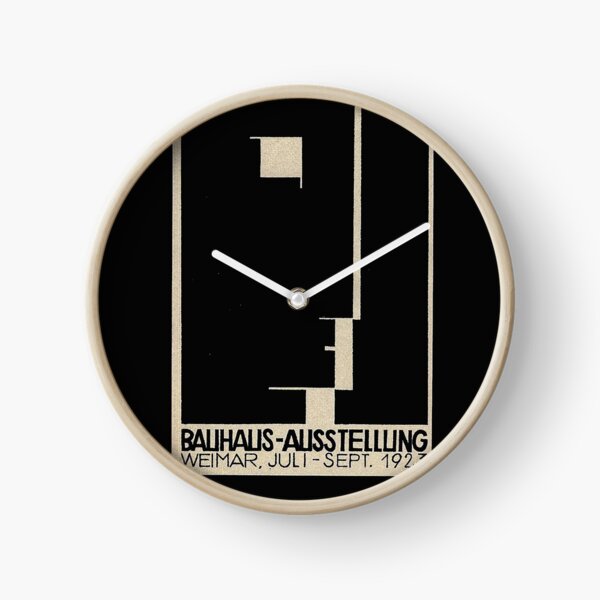 Logotipo de Bauhaus en 1923 Weimar Publicidad Reloj