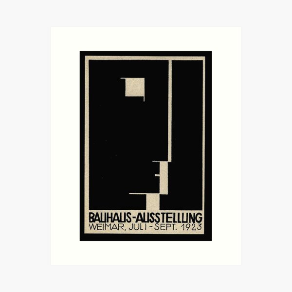 Bauhaus Logo auf 1923 Weimar Werbung Kunstdruck