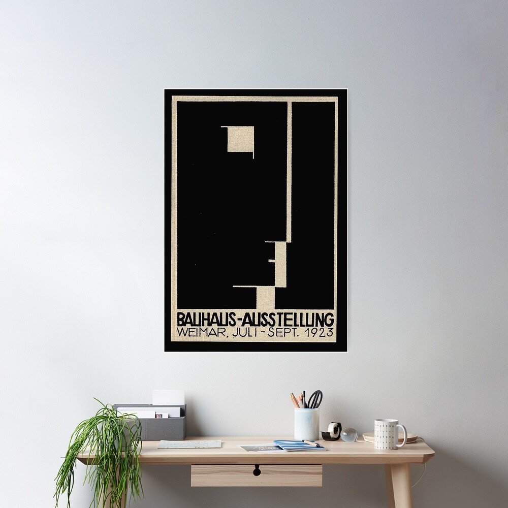 Bauhaus Logo on 1923 Weimar Advertisement Poster