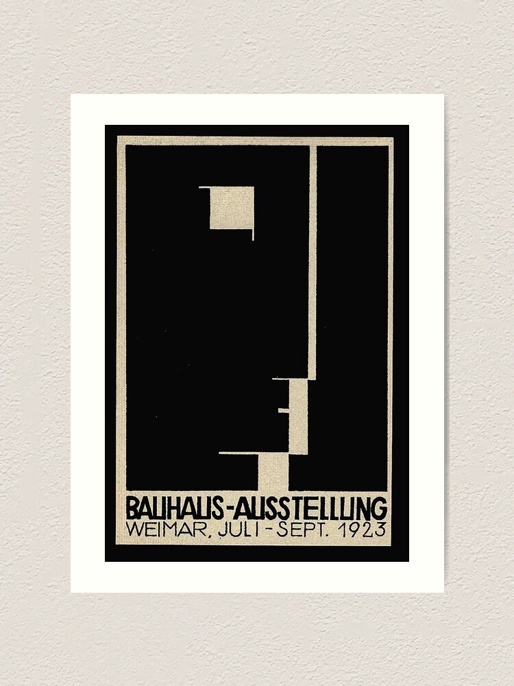 Alternate view of Bauhaus Logo on 1923 Weimar Advertisement Art Print