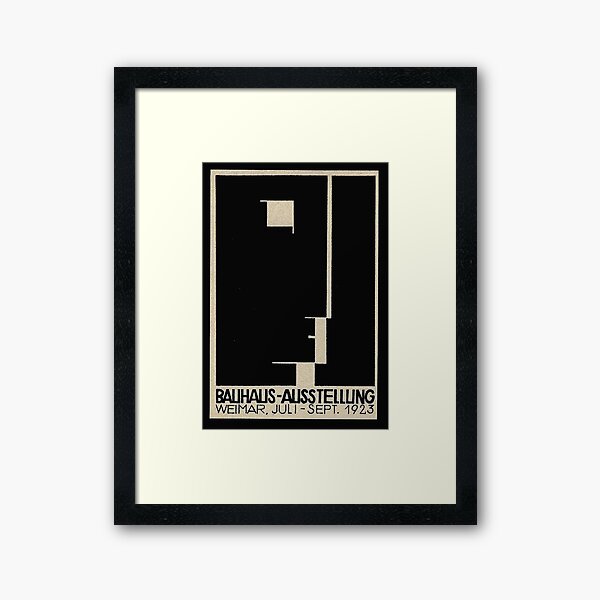 Bauhaus Logo on 1923 Weimar Advertisement Framed Art Print