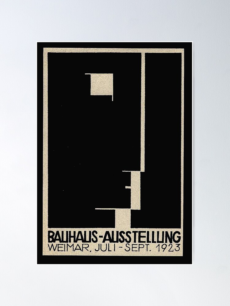Alternate view of Bauhaus Logo on 1923 Weimar Advertisement Poster