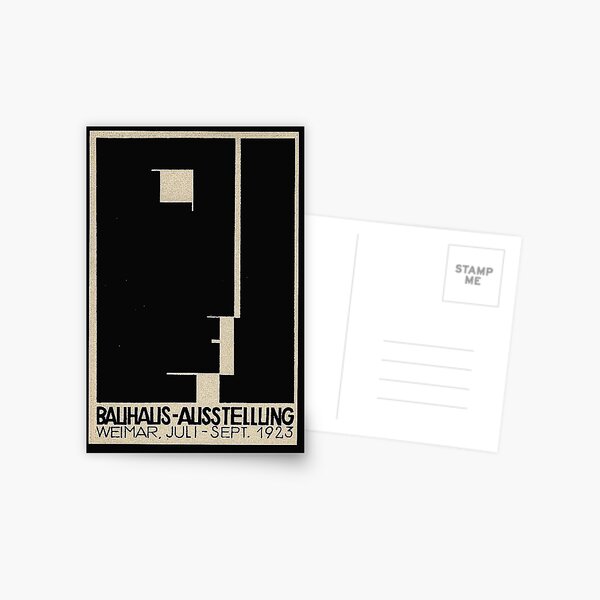 Bauhaus Logo on 1923 Weimar Advertisement Postcard