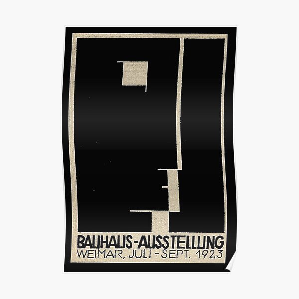 Bauhaus Logo on 1923 Weimar Advertisement Poster