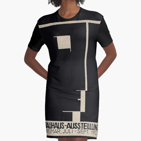 Bauhaus Logo on 1923 Weimar Advertisement Graphic T-Shirt Dress