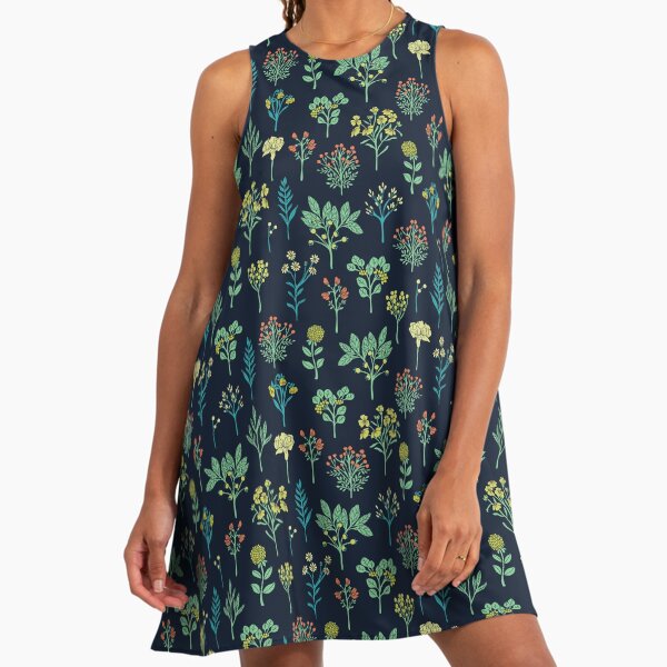 old navy green dress with flowers Retro Stage V-Neck Collar Floral Vintage Dress Green main image 1