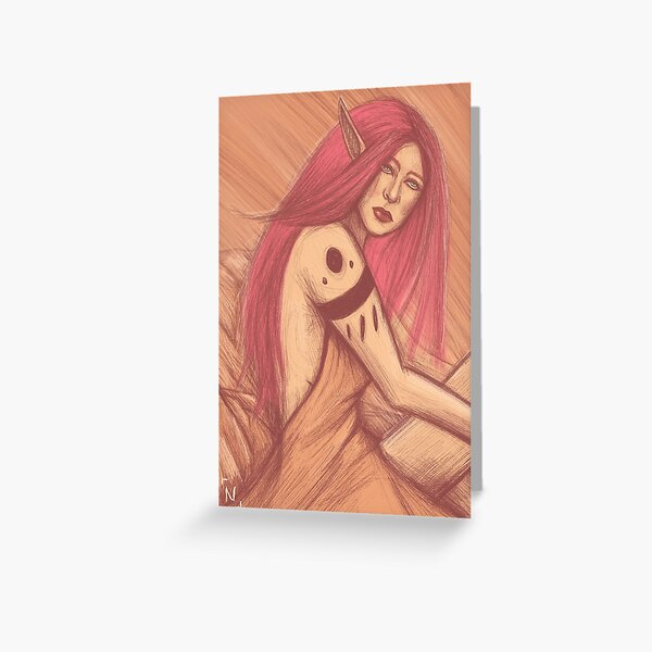 Lady on the Rocks Greeting Card