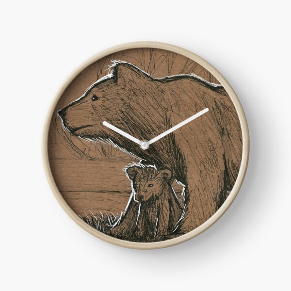 Bear and Cub Clock