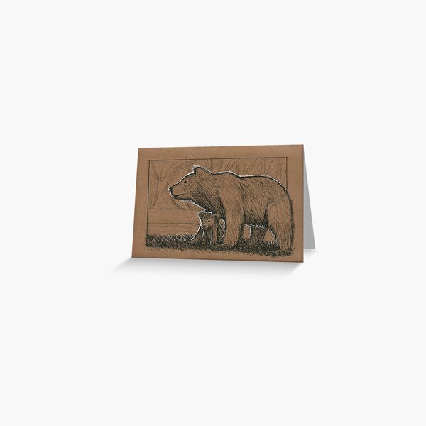 Bear and Cub Greeting Card